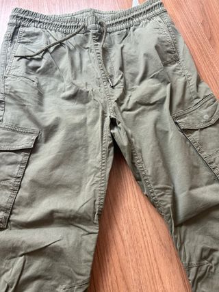 Pantalones Cargo Hombre Verde Oliva