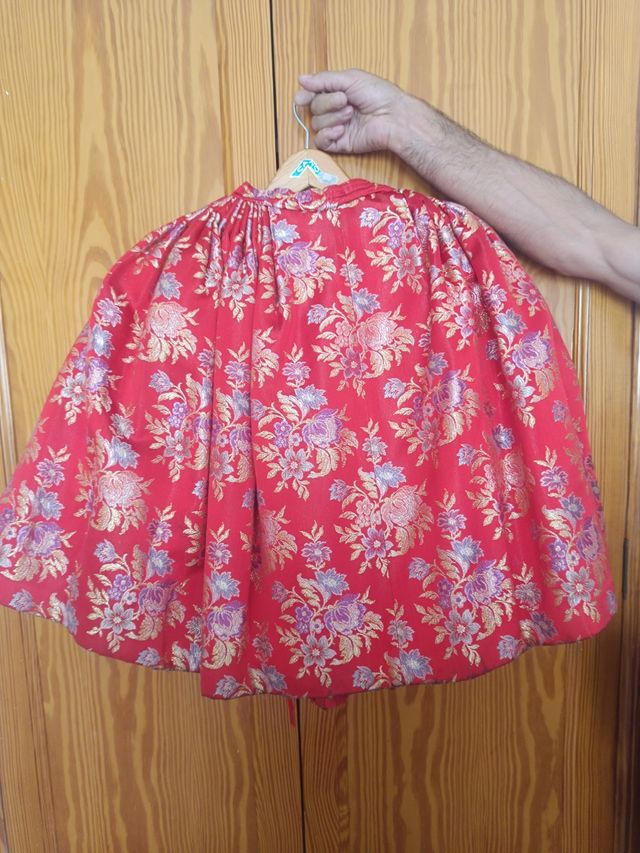Falda Fallera Roja Niña 3-4 Años