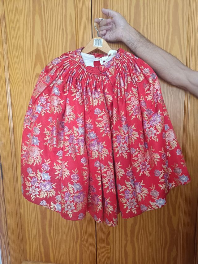 Falda Fallera Roja Niña 3-4 Años