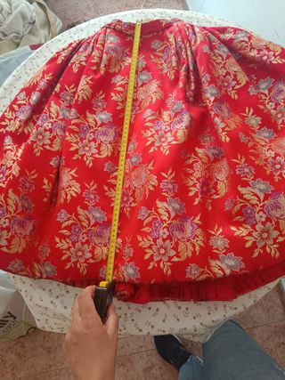 Falda Fallera Roja Niña 3-4 Años