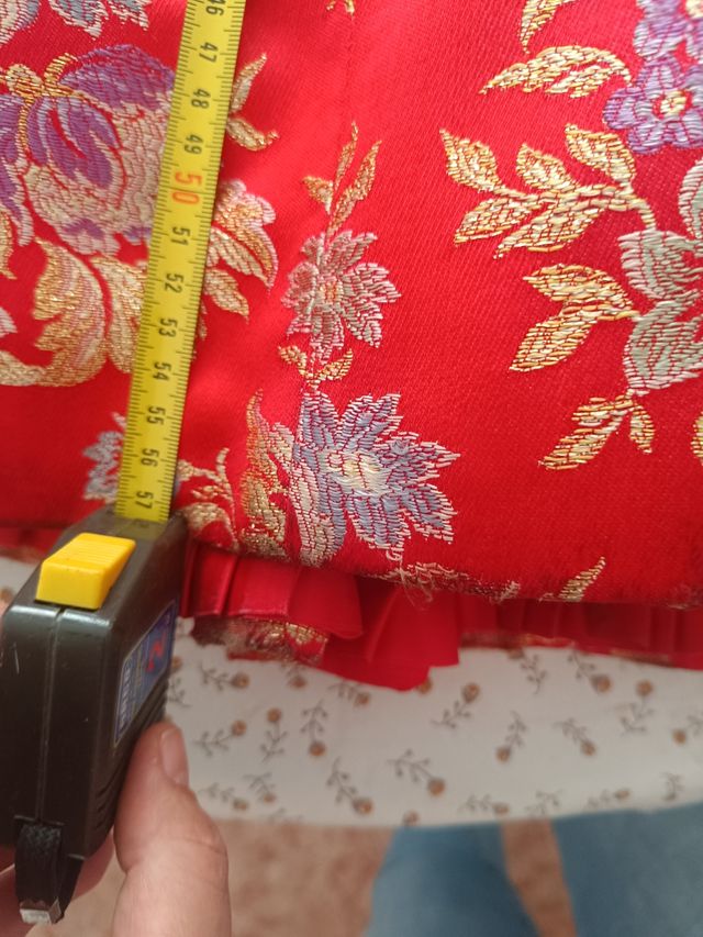 Falda Fallera Roja Niña 3-4 Años