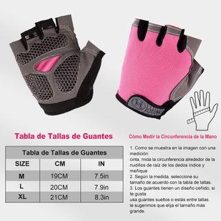 Guantes Deportivos Mujer y Hombre B09YPZ2BVV Guantes de Fitness y Ciclismo Diseño Medio Dedo y Transpirable TALLA L , rosa, NUEVO
