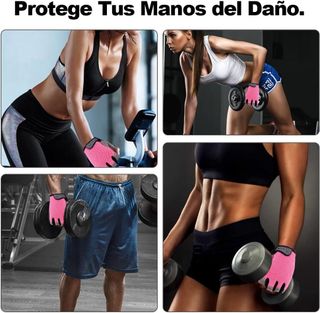 Guantes Deportivos Mujer y Hombre B09YPZ2BVV Guantes de Fitness y Ciclismo Diseño Medio Dedo y Transpirable TALLA L , rosa, NUEVO