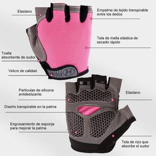 Guantes Deportivos Mujer y Hombre B09YPZ2BVV Guantes de Fitness y Ciclismo Diseño Medio Dedo y Transpirable TALLA M, rosa, NUEVO