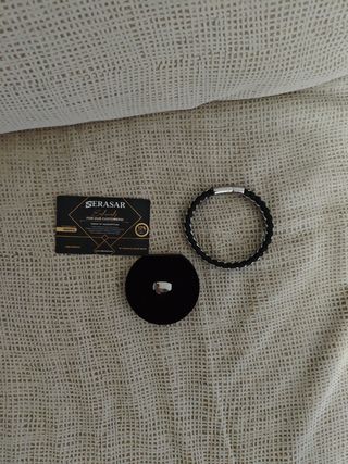 Pulsera Cuero Premium Hombre SERASAR Plata