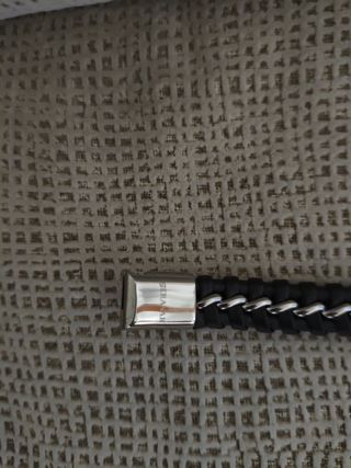 Pulsera Cuero Premium Hombre SERASAR Plata
