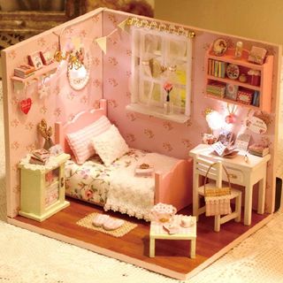 Maqueta puzzle Sunshine princess Mod3015 Nuevo, Casas de muñecas en Miniatura Casa de muñecas en Miniatura Juguetes de Madera para niños Regalo de cumpleaños para niños y Campus Gran opción para l...