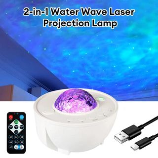 Proyector estrellado Galaxia luz de la noche waterwave efecto lámpara proyección altavoz con Control remoto para decoración regalos cumpleaños