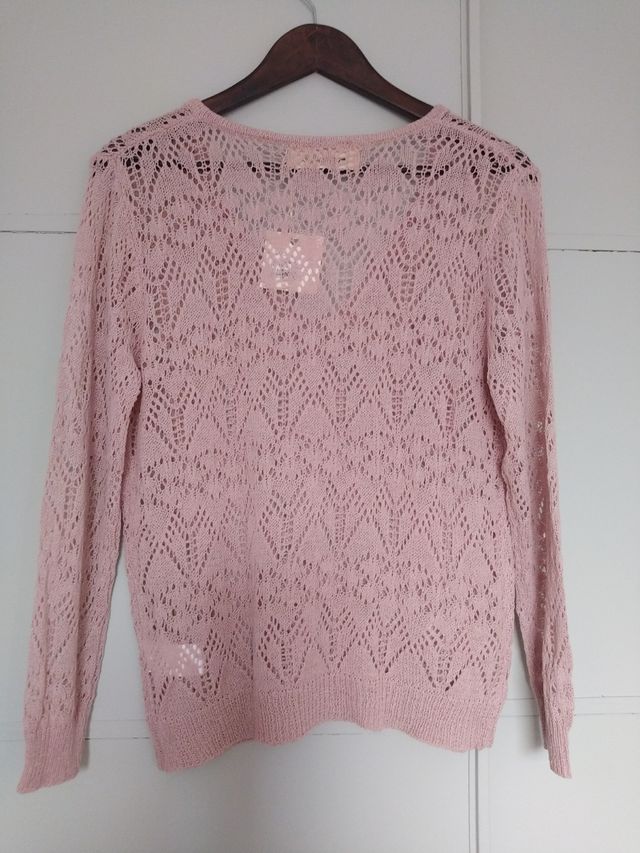 Jersey Nekane rosa calado Talla S/M con etiqueta