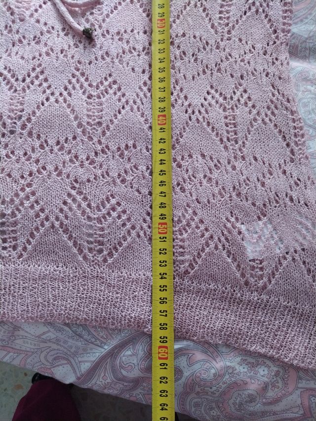 Jersey Nekane rosa calado Talla S/M con etiqueta