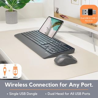 Teclado + Raton (inalambrico) PC321A (USB C + A)