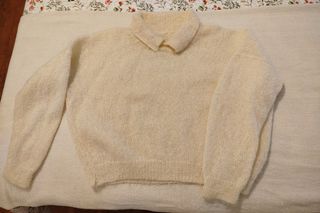Jersey vintage beige de punto