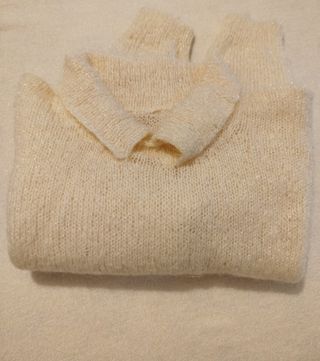 Jersey vintage beige de punto