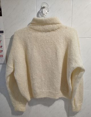 Jersey vintage beige de punto
