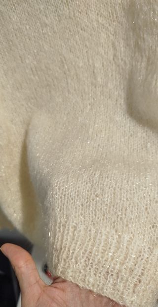 Jersey vintage beige de punto