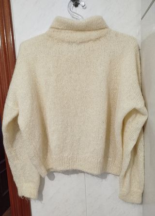 Jersey vintage beige de punto