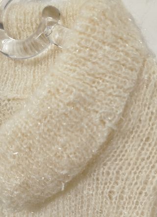 Jersey vintage beige de punto