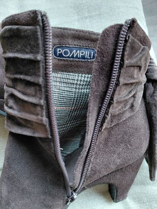 Stivaletti donna marrone scamosciato