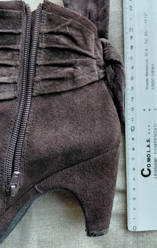 Stivaletti donna marrone scamosciato