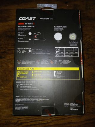 Frontal linterna potente Coast XPH30R 1200 Lúmenes