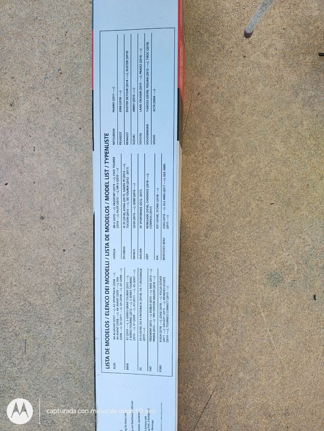 Barras transversales para coche de aluminio