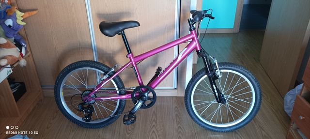 Bicicleta niña rosa 6 velocidades