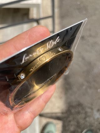 Pulsera Corazones Pequeños Acero Baño Oro