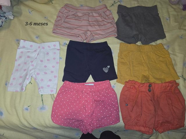 Pantalones cortos bebé niña 3-6 meses
