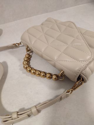 Bolso Zara Beige y Dorado