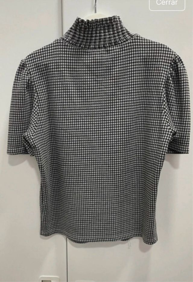 Suéter Zara Cuello Alto Gris