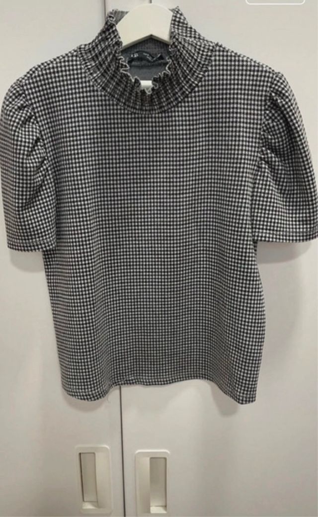 Suéter Zara Cuello Alto Gris