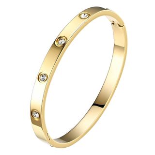 Pulsera Clásico Acero Baño Oro 18K