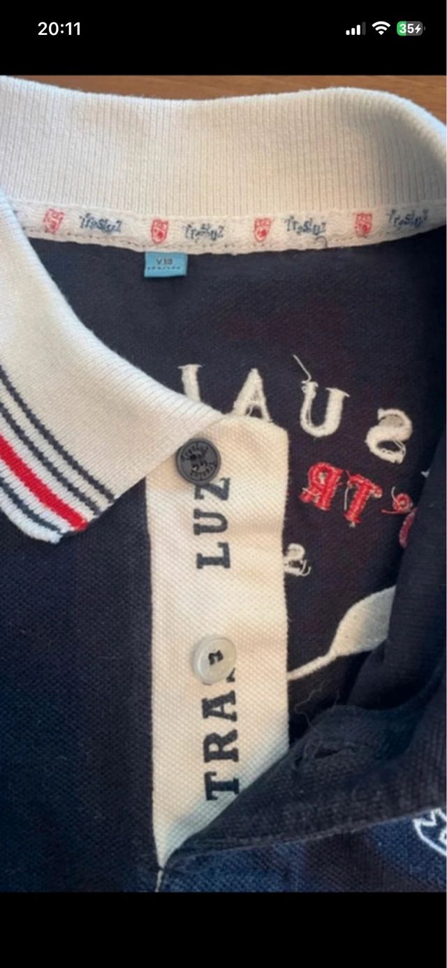 Polo azul marca Trasluz