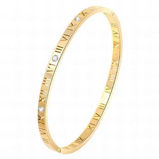 Pulsera Números Diseño Acero y Oro 18K