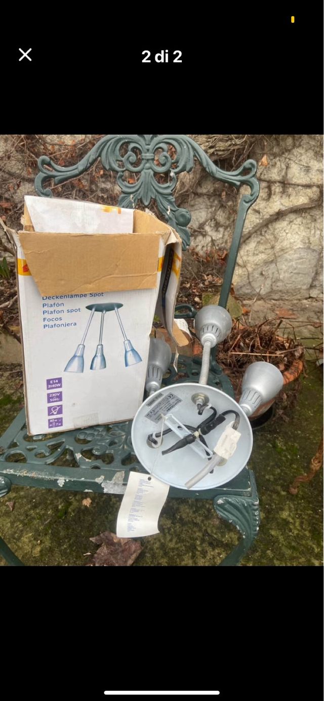 Plafoniera 4 luci nuova