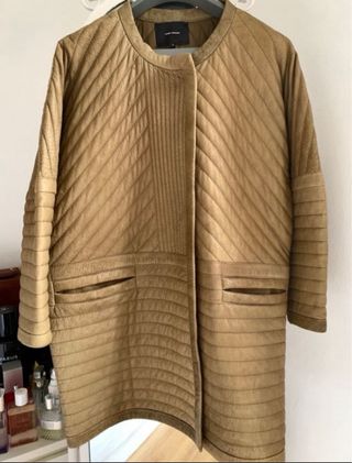 ISABEL MARANT CHAQUETA PIEL OVERSIZE MUJER 36 M L