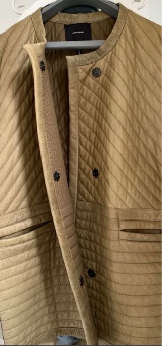 ISABEL MARANT CHAQUETA PIEL OVERSIZE MUJER 36 M L