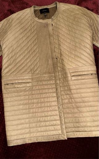 ISABEL MARANT CHAQUETA PIEL OVERSIZE MUJER 36 M L