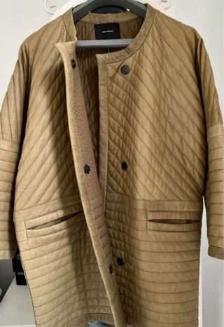 ISABEL MARANT CHAQUETA PIEL OVERSIZE MUJER 36 M L