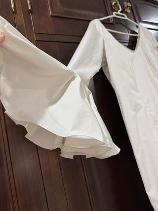 Vestido Flamenca Blanco Roto Talla Única