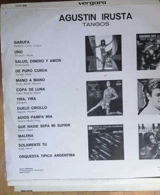 Lp orquestas. Tangos Espectaculares Werner Müller