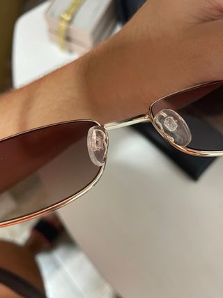 Gafas de sol hombre doradas y marrones