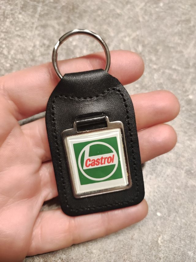 Portachiavi Castrol in pelle
