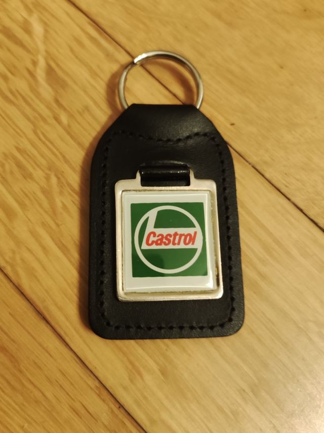 Portachiavi Castrol in pelle