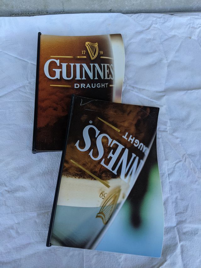 2 Raccoglitore Menu Guinness Draught2