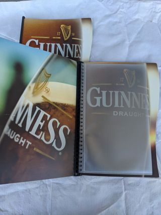 2 Raccoglitore Menu Guinness Draught2