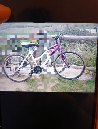 Bicicleta Montaña Mujer Morado/Blanco
