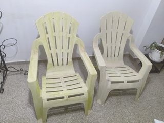 Sillones de jardín de plástico (2 unidades)