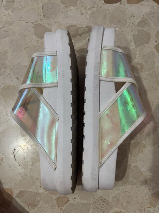 Chanclas de playa multicolor talla 40