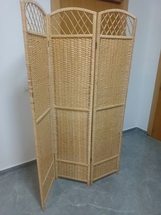 Schermo in vimini a 3 pannelli